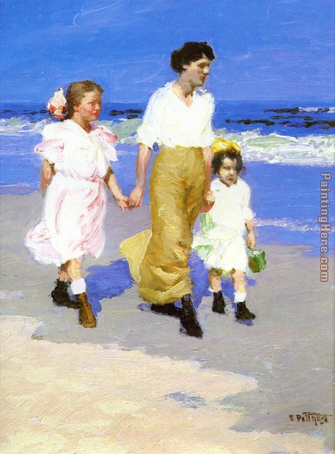 On the Beach painting - Edward Henry Potthast On the Beach art painting